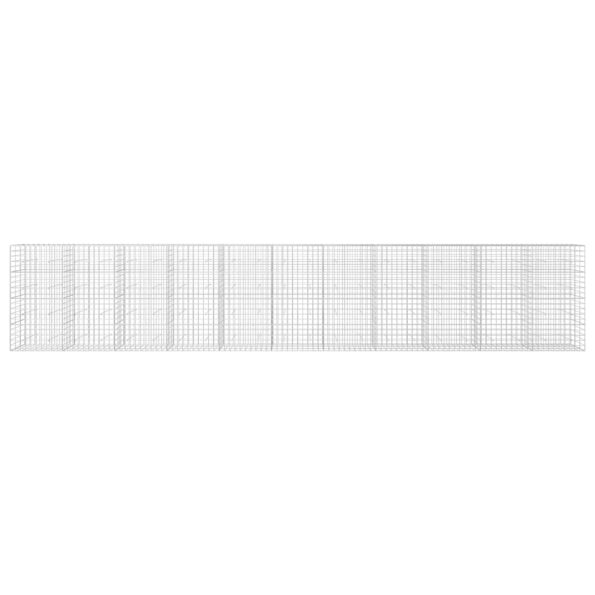 vidaXL Gabión s drôtom 3,5 mm a sieťou 10x10 cm 1100x30x200 cm – Obrázok 3