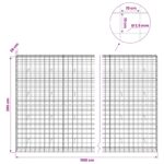 vidaXL Gabión s drôtom 3,5 mm a sieťou 10x10 cm 1100x30x200 cm – Obrázok 6