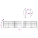 vidaXL Gabión s drôtom 3,5 mm a sieťou 10x10 cm 700x50x50 cm – Obrázok 6