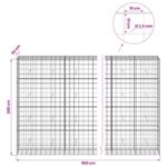 vidaXL Gabión s drôtom 3,5 mm a sieťou 10x10 cm 900x50x200 cm – Obrázok 6