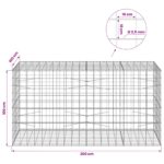 vidaXL Gabión s drôtom 3,5 mm a sieťou 10x10 cm 200x100x100 cm – Obrázok 6