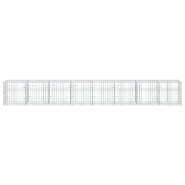 vidaXL Gabión s drôtom 3,5 mm a sieťou 10x10 cm 800x100x100 cm – Obrázok 3