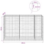 vidaXL Gabión s drôtom 3,5 mm a sieťou 10x10 cm 250x100x150 cm – Obrázok 6