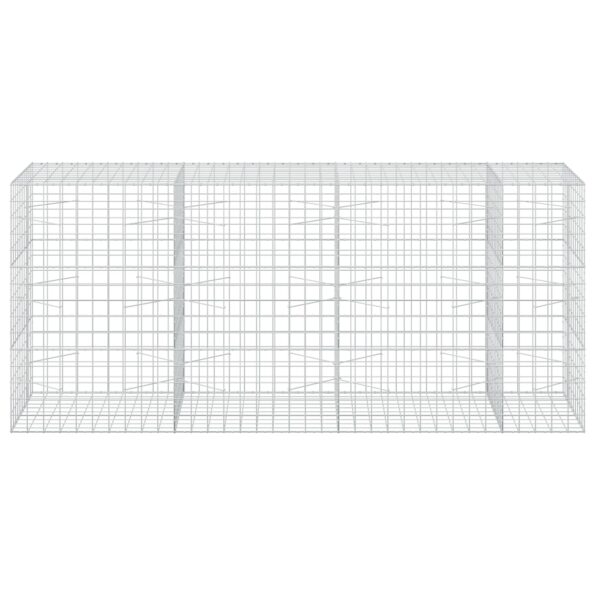 vidaXL Gabión s drôtom 3,5 mm a sieťou 10x10 cm 350x100x150 cm – Obrázok 3