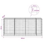 vidaXL Gabión s drôtom 3,5 mm a sieťou 10x10 cm 350x100x150 cm – Obrázok 6