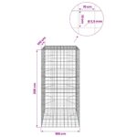 vidaXL Gabión s drôtom 3,5 mm a sieťou 10x10 cm 100x100x200 cm – Obrázok 6