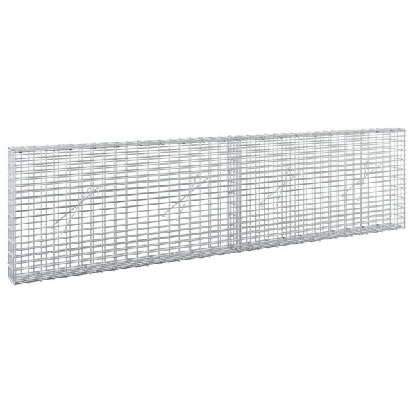 vidaXL Gabión s drôtom 5 mm a sieťou 5x2,5 cm 200x10x50 cm – Obrázok 2