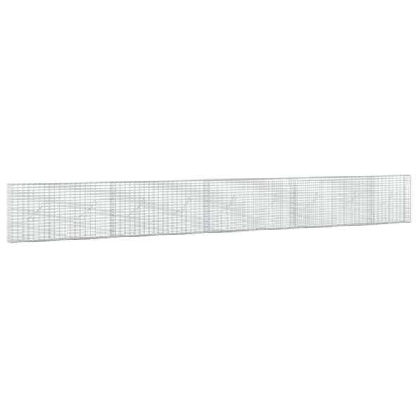 vidaXL Gabión s drôtom 5 mm a sieťou 5x2,5 cm 450x10x50 cm – Obrázok 2