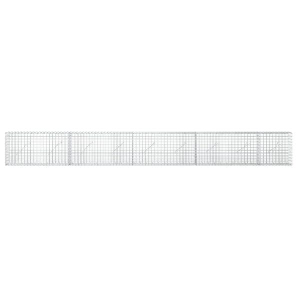 vidaXL Gabión s drôtom 5 mm a sieťou 5x2,5 cm 450x10x50 cm – Obrázok 3