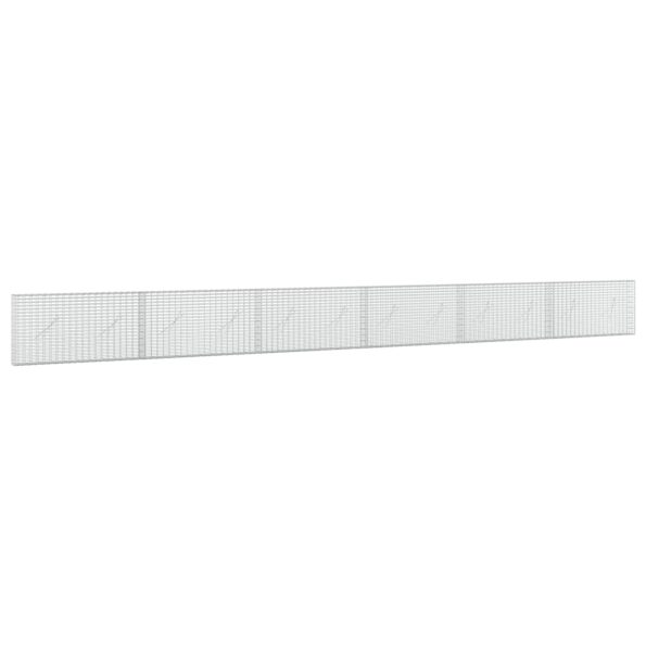 vidaXL Gabión s drôtom 5 mm a sieťou 5x2,5 cm 600x10x50 cm – Obrázok 2