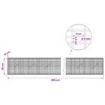 vidaXL Gabión s drôtom 5 mm a sieťou 5x2,5 cm 600x10x50 cm – Obrázok 6