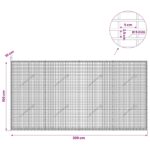 vidaXL Gabión s drôtom 5 mm a sieťou 5x2,5 cm 200x10x100 cm – Obrázok 6