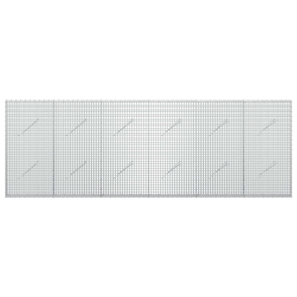 vidaXL Gabión s drôtom 5 mm a sieťou 5x2,5 cm 300x10x100 cm – Obrázok 3