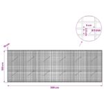 vidaXL Gabión s drôtom 5 mm a sieťou 5x2,5 cm 300x10x100 cm – Obrázok 6