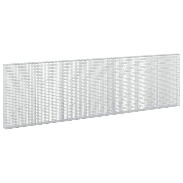 vidaXL Gabión s drôtom 5 mm a sieťou 5x2,5 cm 350x10x100 cm – Obrázok 2