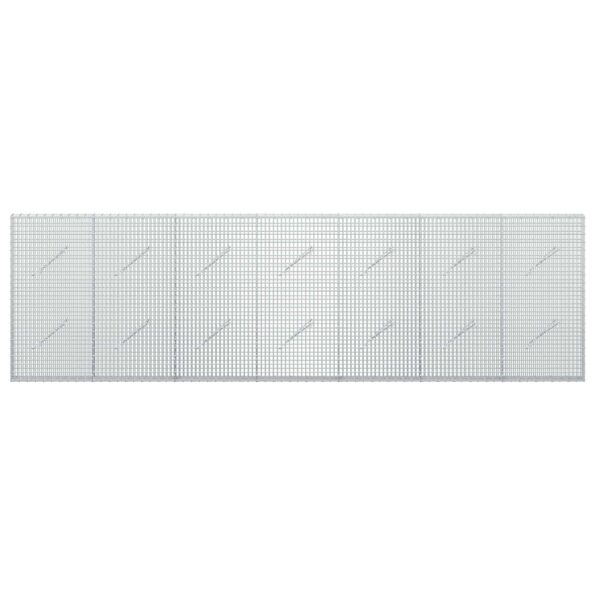 vidaXL Gabión s drôtom 5 mm a sieťou 5x2,5 cm 350x10x100 cm – Obrázok 3