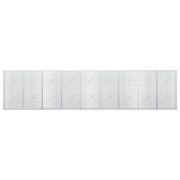 vidaXL Gabión s drôtom 5 mm a sieťou 5x2,5 cm 450x10x100 cm – Obrázok 3