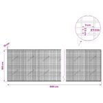 vidaXL Gabión s drôtom 5 mm a sieťou 5x2,5 cm 800x10x100 cm – Obrázok 6