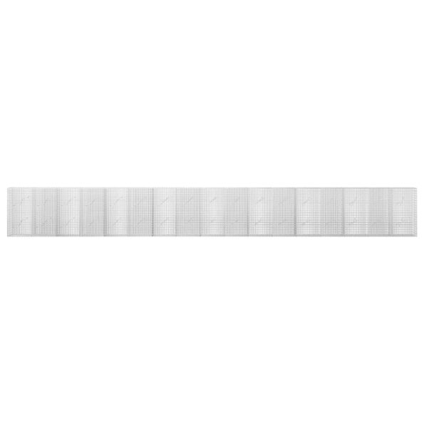 vidaXL Gabión s drôtom 5 mm a sieťou 5x2,5 cm 850x10x100 cm – Obrázok 3