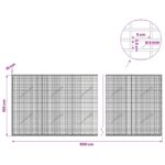 vidaXL Gabión s drôtom 5 mm a sieťou 5x2,5 cm 850x10x100 cm – Obrázok 6