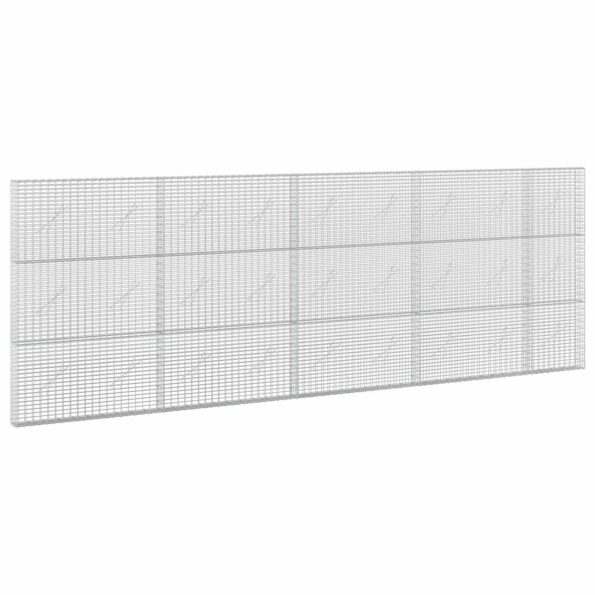 vidaXL Gabión s drôtom 5 mm a sieťou 5x2,5 cm 450x10x150 cm – Obrázok 2
