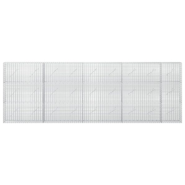 vidaXL Gabión s drôtom 5 mm a sieťou 5x2,5 cm 450x10x150 cm – Obrázok 3