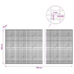 vidaXL Gabión s drôtom 5 mm a sieťou 5x2,5 cm 700x10x150 cm – Obrázok 6