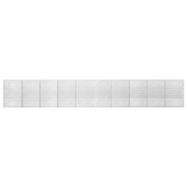 vidaXL Gabión s drôtom 5 mm a sieťou 5x2,5 cm 1000x10x150 cm – Obrázok 3