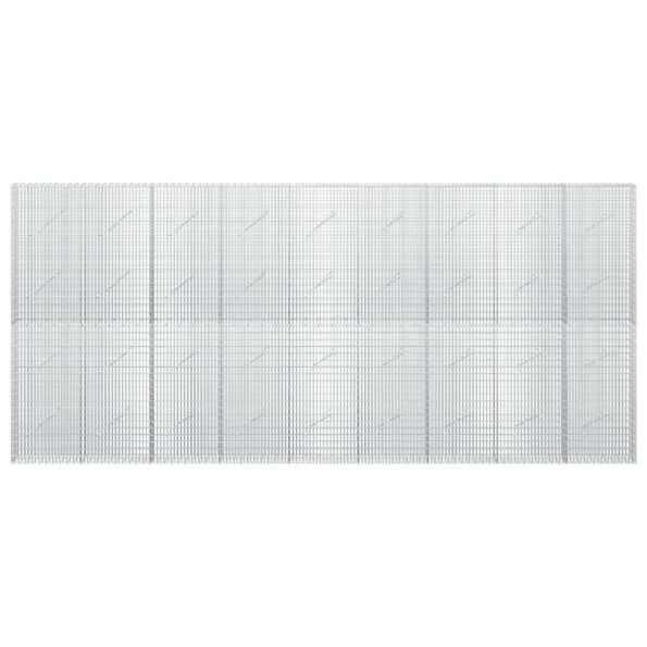 vidaXL Gabión s drôtom 5 mm a sieťou 5x2,5 cm 450x10x200 cm – Obrázok 3