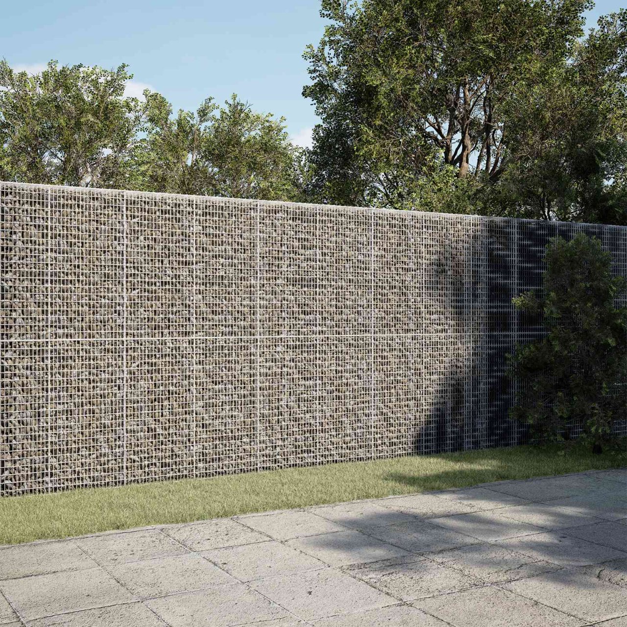 3463544_1.jpg vidaXL Gabión s drôtom 5 mm a sieťou 5x2,5 cm 700x10x200 cm – Obrázok 1