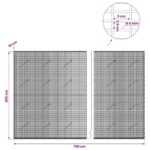 vidaXL Gabión s drôtom 5 mm a sieťou 5x2,5 cm 700x10x200 cm – Obrázok 6