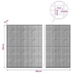 vidaXL Gabión s drôtom 5 mm a sieťou 5x2,5 cm 800x10x200 cm – Obrázok 6
