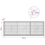 vidaXL Gabión s drôtom 5 mm a sieťou 5x2,5 cm 150x20x50 cm – Obrázok 6