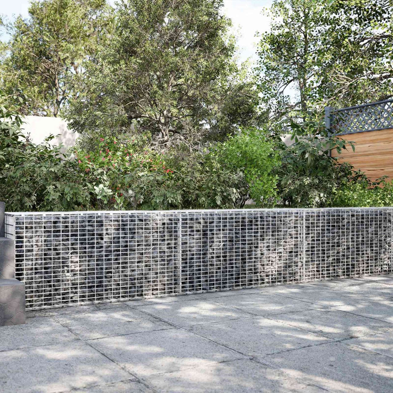 3463559_1.jpg vidaXL Gabión s drôtom 5 mm a sieťou 5x2,5 cm 250x20x50 cm – Obrázok 1