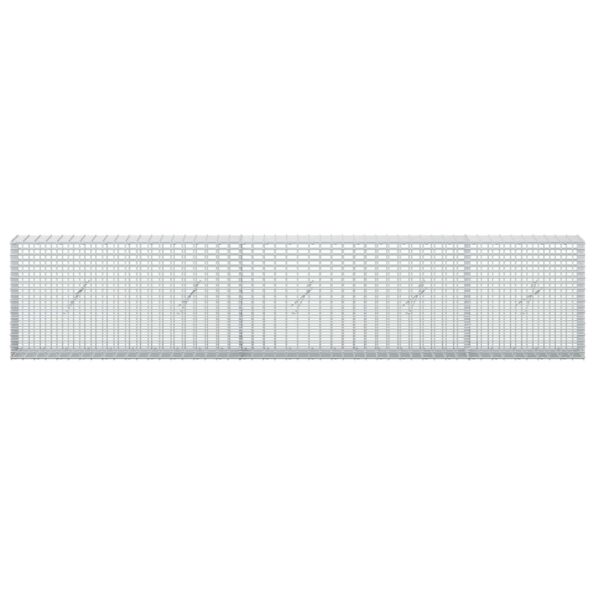 vidaXL Gabión s drôtom 5 mm a sieťou 5x2,5 cm 250x20x50 cm – Obrázok 3