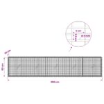 vidaXL Gabión s drôtom 5 mm a sieťou 5x2,5 cm 250x20x50 cm – Obrázok 6
