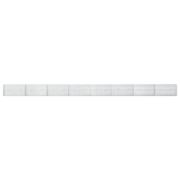 vidaXL Gabión s drôtom 5 mm a sieťou 5x2,5 cm 800x20x50 cm – Obrázok 3
