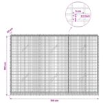 vidaXL Gabión s drôtom 5 mm a sieťou 5x2,5 cm 150x20x100 cm – Obrázok 6
