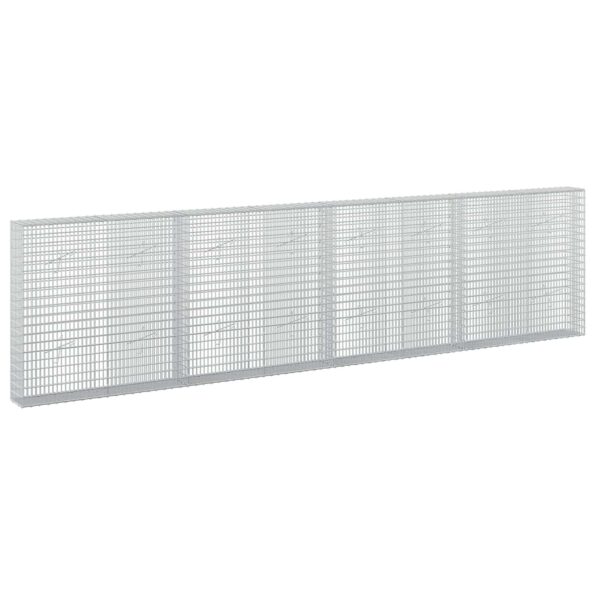 vidaXL Gabión s drôtom 5 mm a sieťou 5x2,5 cm 400x20x100 cm – Obrázok 2