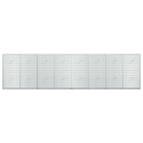 vidaXL Gabión s drôtom 5 mm a sieťou 5x2,5 cm 400x20x100 cm – Obrázok 3