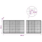 vidaXL Gabión s drôtom 5 mm a sieťou 5x2,5 cm 400x20x100 cm – Obrázok 6