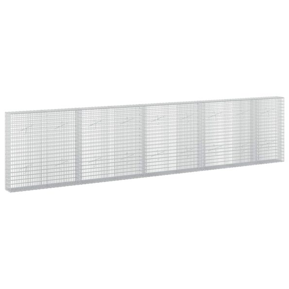 vidaXL Gabión s drôtom 5 mm a sieťou 5x2,5 cm 450x20x100 cm – Obrázok 2