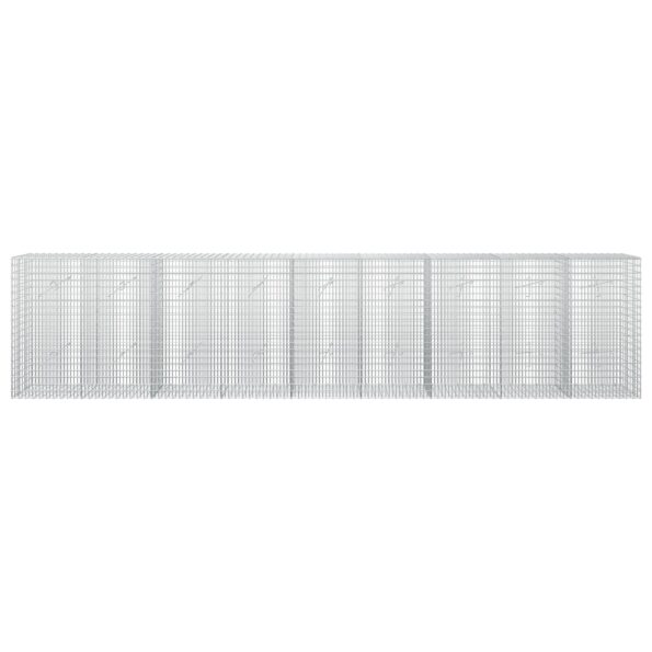 vidaXL Gabión s drôtom 5 mm a sieťou 5x2,5 cm 450x20x100 cm – Obrázok 3