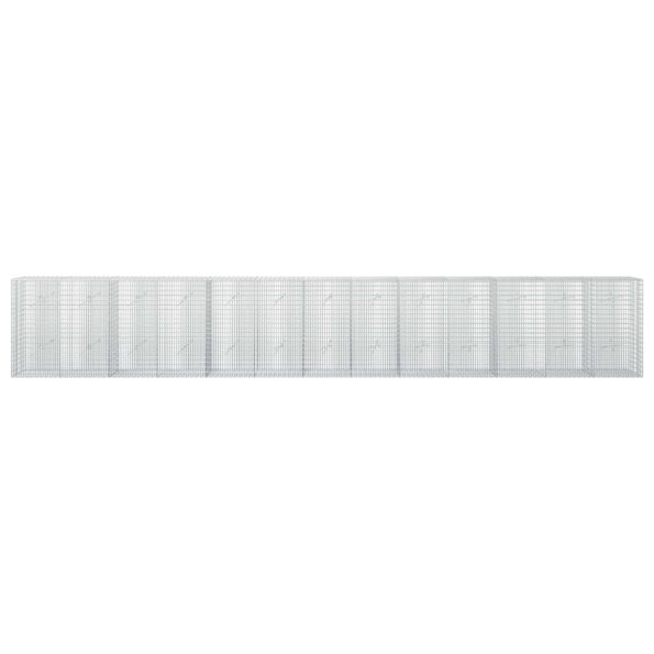 vidaXL Gabión s drôtom 5 mm a sieťou 5x2,5 cm 650x20x100 cm – Obrázok 3