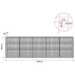 vidaXL Gabión s drôtom 5 mm a sieťou 5x2,5 cm 500x20x150 cm – Obrázok 6