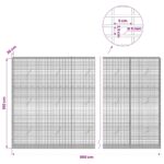vidaXL Gabión s drôtom 5 mm a sieťou 5x2,5 cm 650x20x150 cm – Obrázok 6