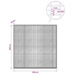 vidaXL Gabión s drôtom 5 mm a sieťou 5x2,5 cm 200x20x200 cm – Obrázok 6