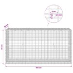 vidaXL Gabión s drôtom 5 mm a sieťou 5x2,5 cm 100x30x50 cm – Obrázok 6