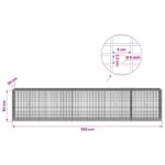 vidaXL Gabión s drôtom 5 mm a sieťou 5x2,5 cm 250x30x50 cm – Obrázok 6