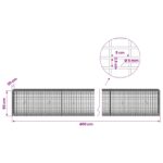 vidaXL Gabión s drôtom 5 mm a sieťou 5x2,5 cm 400x30x50 cm – Obrázok 6